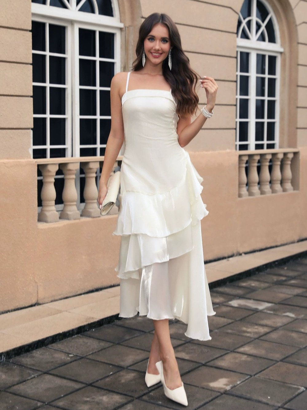 ZARA French Sweet Strappy Coming of Age Maxi Dress